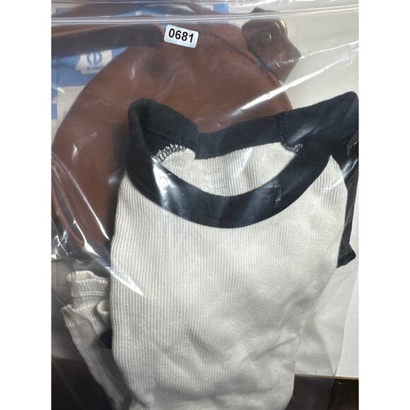 PAC sun ringer, black, white, short sleeve crop shirt Sz M Y2K Stranger Things - Picture 4 of 4